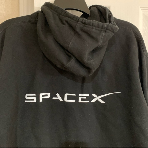SpaceX Official Hoodie Occupy Mars Mens Size Large Black Hooded Sweatshirt - Picture 4 of 9